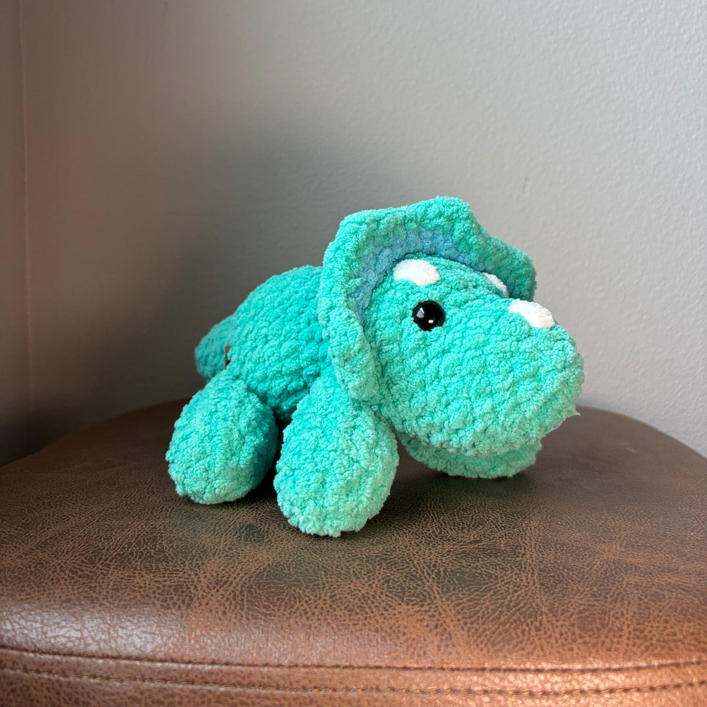 Bizzle Buddies Crochet Triceratops Plushie