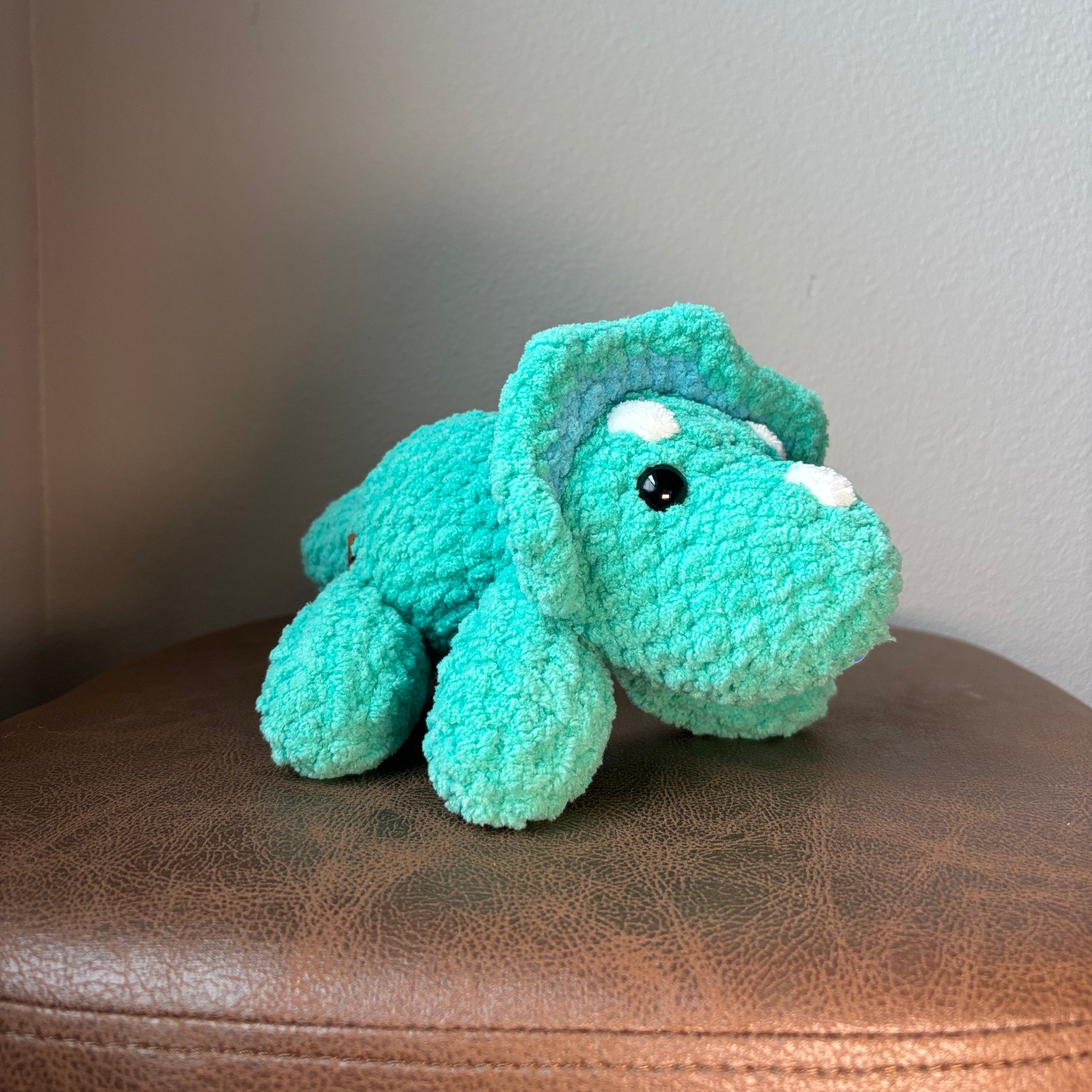 Bizzle Buddies Crochet Triceratops Plushie