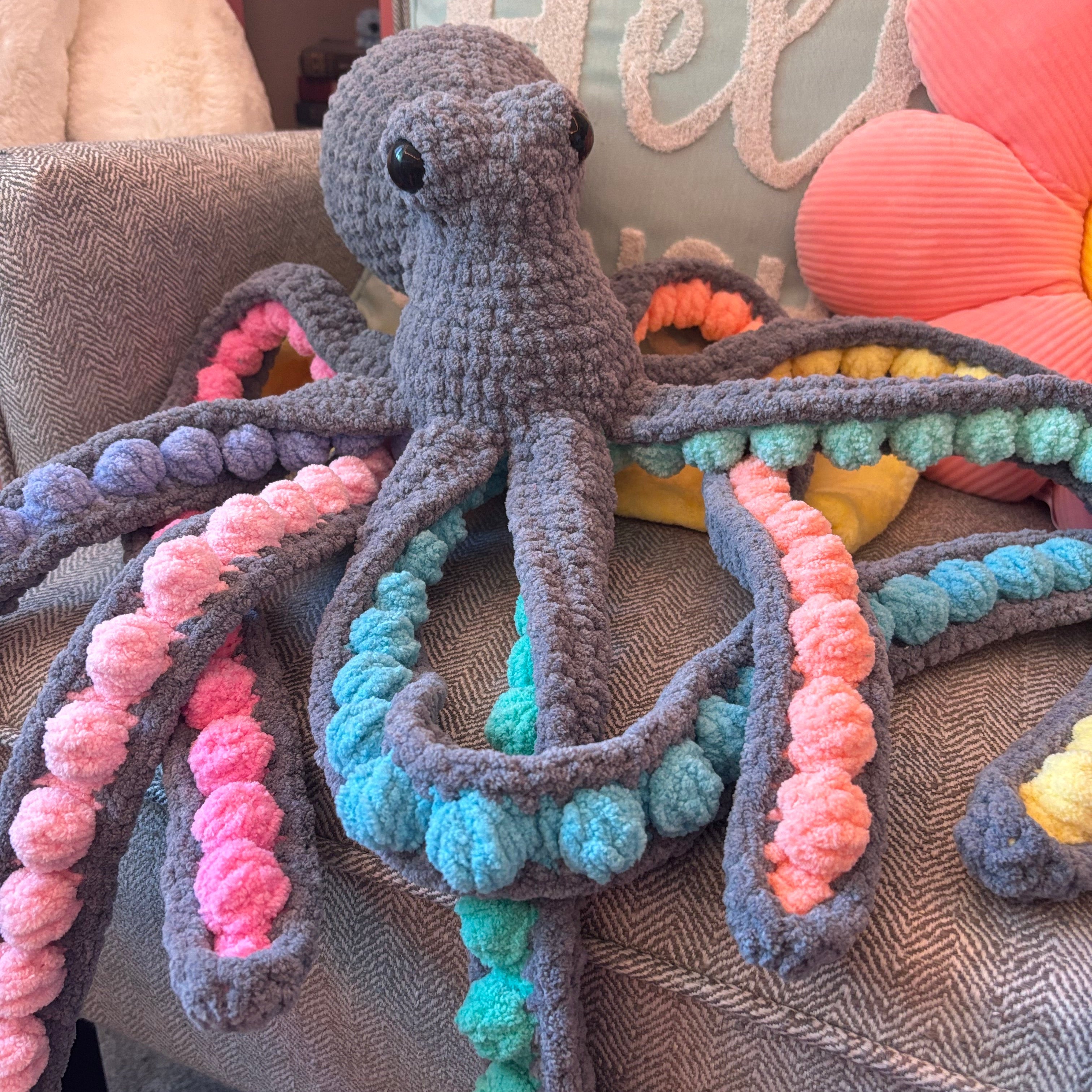 Bizzle Buddies Crochet Giant Octopus Plushie